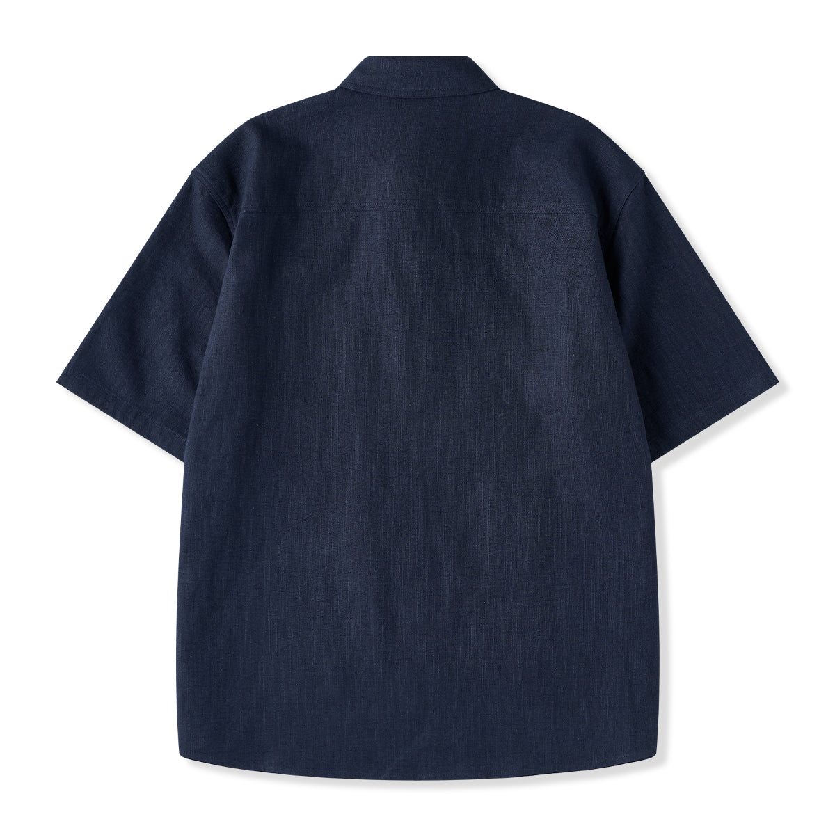 NAVY ハーフボタンコットンリネンポロシャツ – Karakubuy
