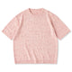 MACHO PINK　メランジニットクルーネックTシャツ