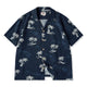 baju aloha hawaii biru