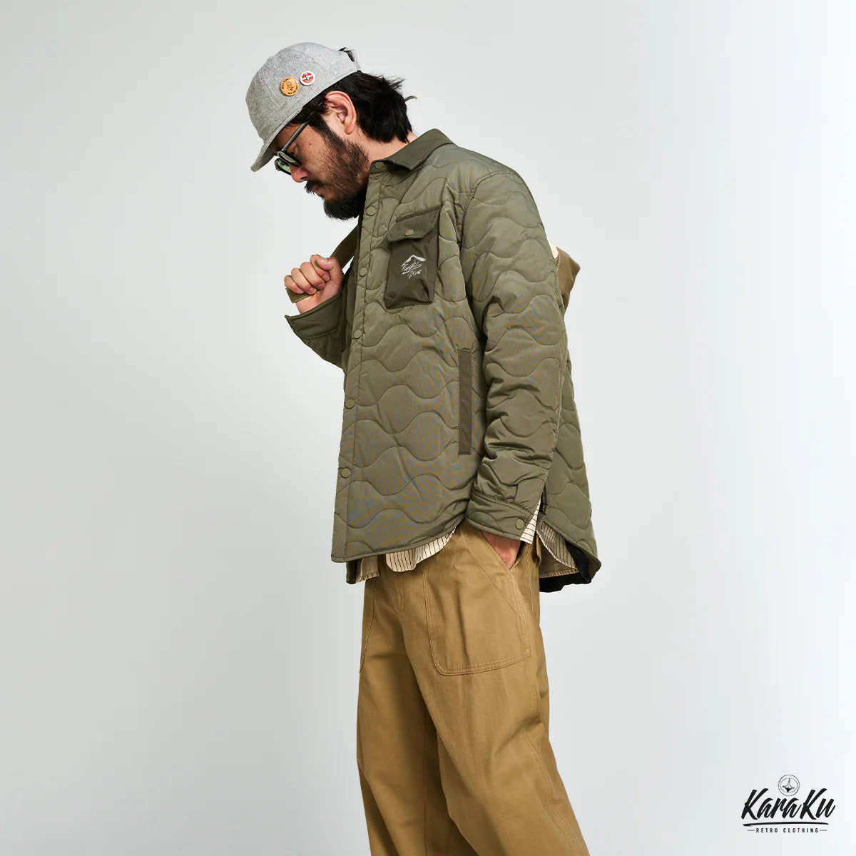 KaraKuBuy キルティングジャケット 中綿 ミリタリー 極美品　試着のみ 機能4ポケット 中綿入りキルティングジャケット – Karakubuy