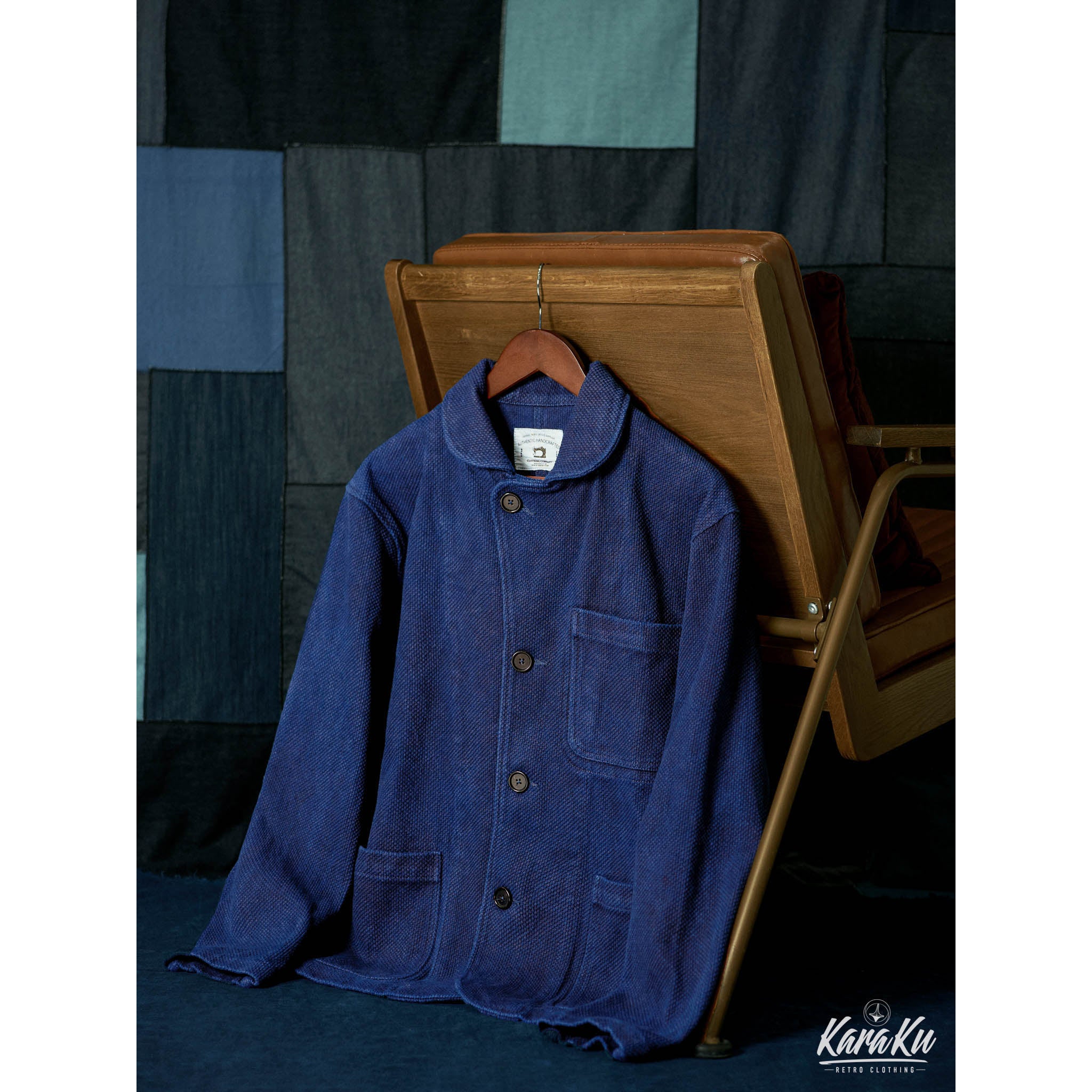 ヘビーウェイト 植物藍染刺子フレンチワークジャケット – Karakubuy