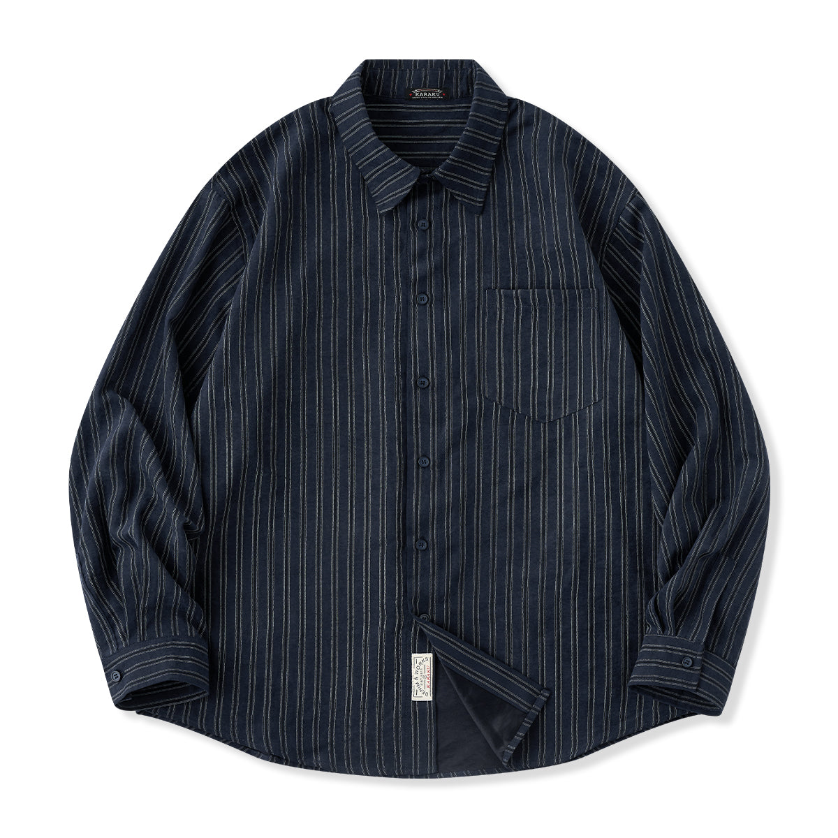 Business&Casual ダブルストライプ柄長袖ワークシャツ – Karakubuy
