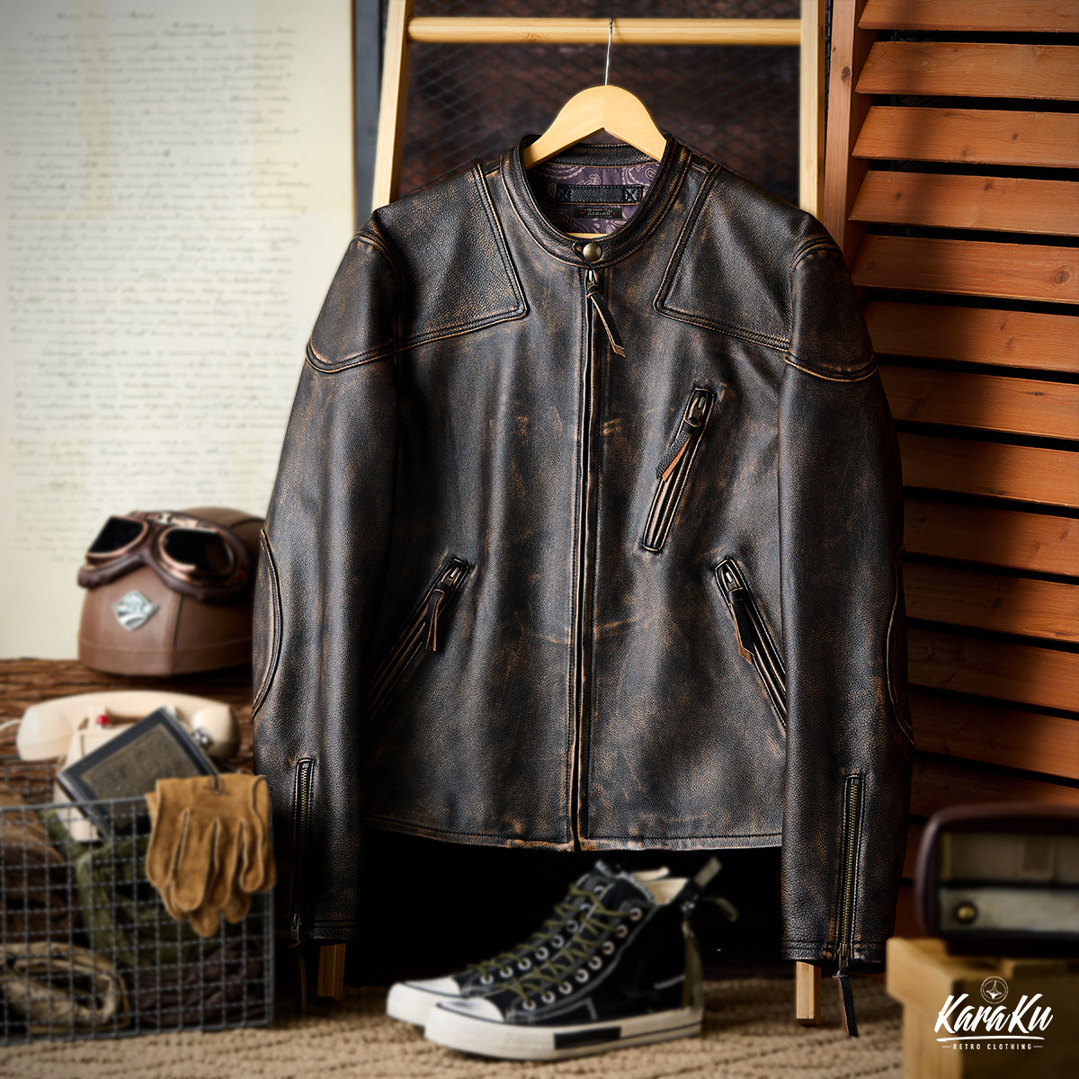 最高級ライン 極美品 ARTISAN BURNS ＆ FACTORYライダース CC58EE97-25C1-4C76-9A73-