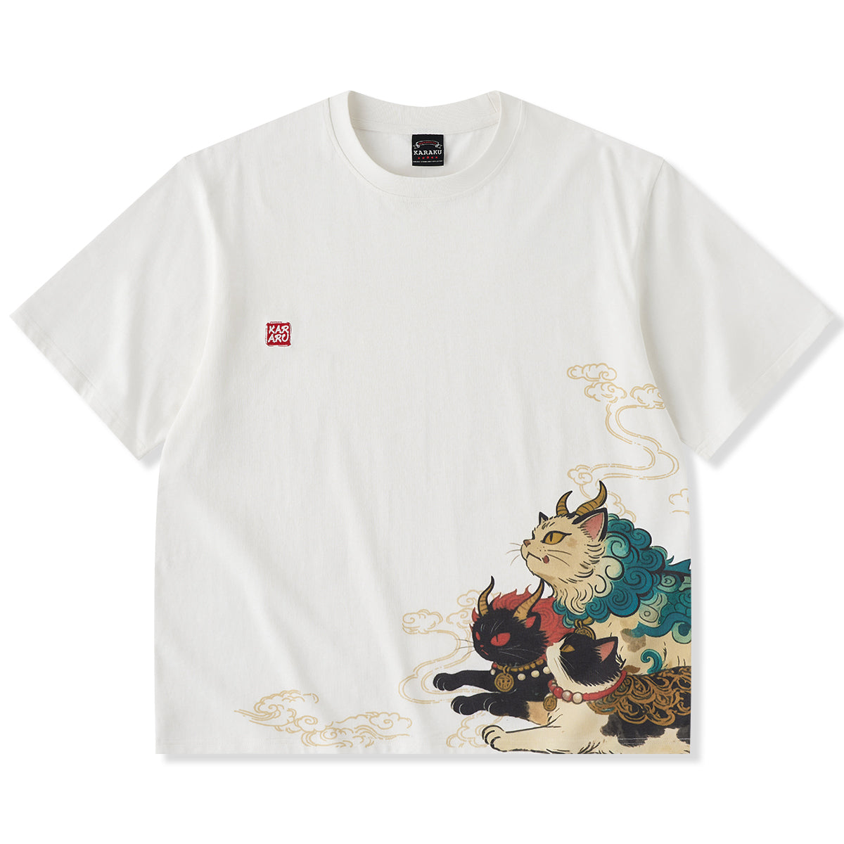 山海経・霊獣」プリント＆KaraKu刺繡入りコットンTee – Karakubuy