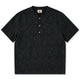 ウール混　ペイズリー柄ジャカード織りヘンリーネックTシャツ