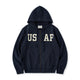 hoodie cetakan tentera zip up