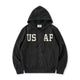 hoodie cetakan tentera zip up