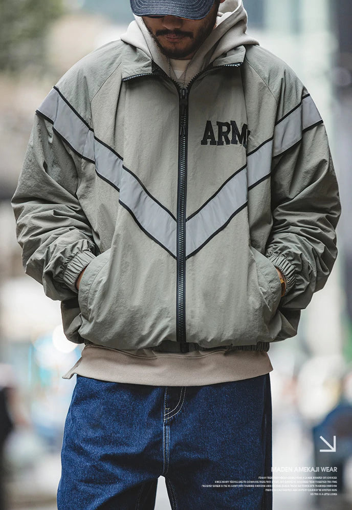 週末限定直輸入♪ US ARMY☆トレーニングジャケット ワンポイント刺繍