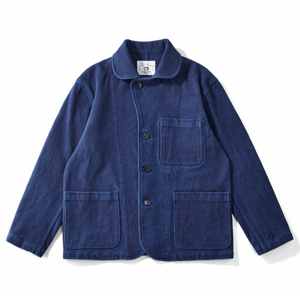 Karaku コーデュロイ 藍染ビンテージフレンチワークジャケット 