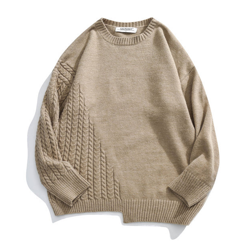 不規則ツイスト編み ニットセーター – Karakubuy