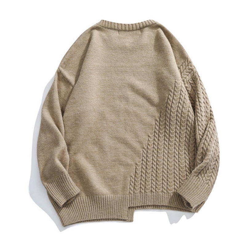不規則ツイスト編み ニットセーター – Karakubuy