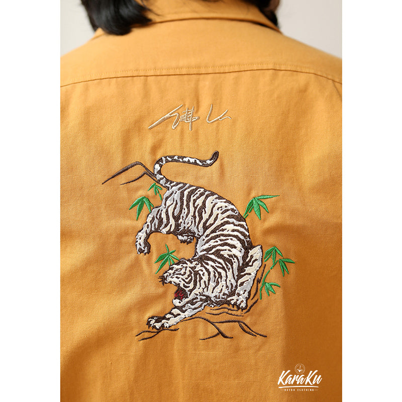 横須賀 虎頭刺繍スーベニアシャツジャケット カジュアルアウター 