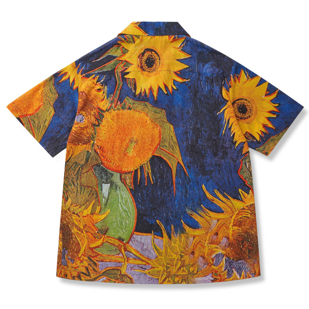 1888‐『Six Sunflowers』 油絵総柄アロハシャツ